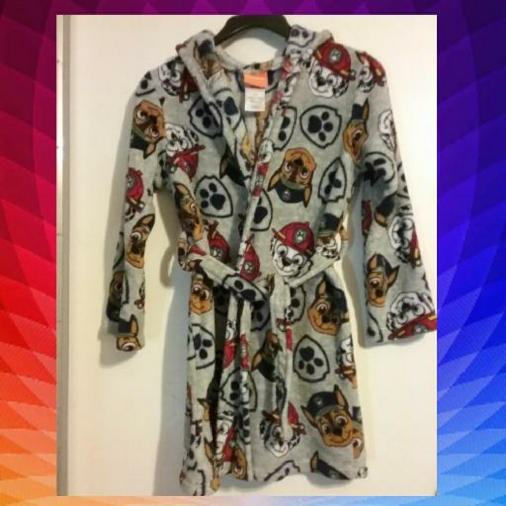 PLUSH PAW PATROL HOODIE BATH ROBE